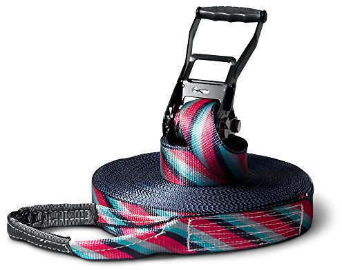 Slackline Set, Lines, 35 Meter Länge, Komplettset für Kinder, Anfänger, Fortgeschrittene und Profis, inklusive Tragebeutel