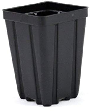 Grower's Solution Square Greenhouse Pots 3.5 inch x 5 inch- Black - Plastic - Deep - Qty 50