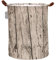 Sea Team Tree Pattern Wäschekorb Leinwand Stoff Wäschekorb Faltbarer Vorratsbehälter mit PU-Ledergriffen und Kordelzugverschluss, 19,7 x 15,7 Zoll, wasserdicht innen, grau