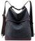 KALIDI Damen Canvas Schultertasche Rucksack Groß Handtasche Vintage Umhängentasche 2 in 1 Anti Diebstahl, Leder Hobo Tasche für Alltag Büro Schule Ausflug Einkauf,Schwarz
