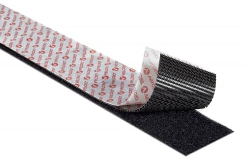 Velcro Brand PS51/PS52 Ultramme - Nastro adesivo in velcro resistente per uso industriale, larghezza 5,1 cm (nero, 5,1 cm - 1,1 m)