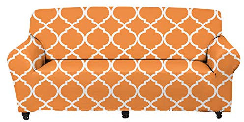 UOIMAG Home Decor Sofabezug, marokkanisches Gittermuster, Stretch-Sofa-Schonbezug, weicher Couch-Bezug, waschbar, 2-Sitzer