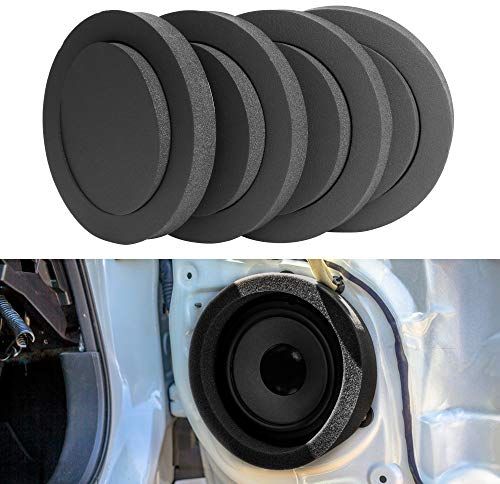 VOFONO Lautsprecher Fast Rings 16,5 cm [4 Stück], Auto-Lautsprecher Schaumstoff-Leitbleche Enhancer System Schwamm Bass Blocker Kit für 15,2 cm und 16,5 cm Lautsprecher