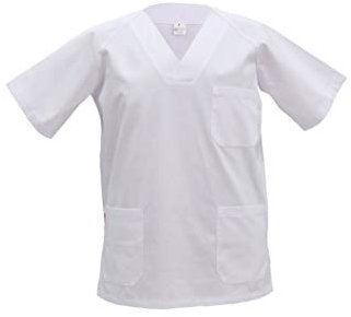 GRUPO MARBLAN Casaca Sanitaria Unisex Cuello Pico (L)