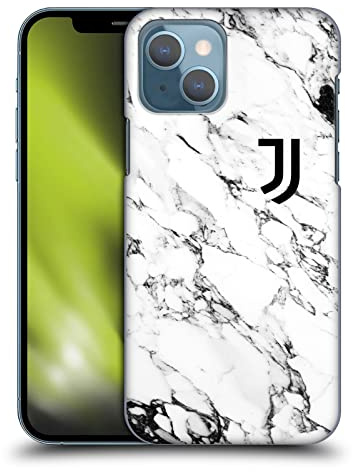 Head Case Designs Offizielle Juventus Football Club Weiss Marmor Harte Rueckseiten Handyhülle Hülle Huelle kompatibel mit Apple iPhone 13