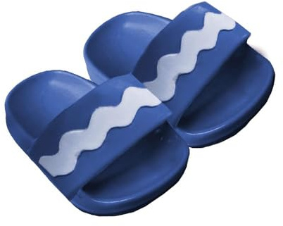 Heless 2008 - Bade-Schuhe für Puppen, trendige Badeschlappen in Blau, Größe 38 - 45 cm
