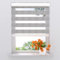 Radeco® Doppelrollo mit Kassette 70 x 175 cm (BxH) hellgrau, Blickdicht oder Transparent, ohne Bohren möglich, doppelrollo wandmontage, Duo Rollo, doppelrollo 70 cm breit