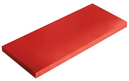 MODULARREDO | SMART Mensola da Muro, Scaffale Legno, Mensola da Parete, 76x23.7x2.3 cm, Kit Tasselli Incluso, Rosso - Made in Italy