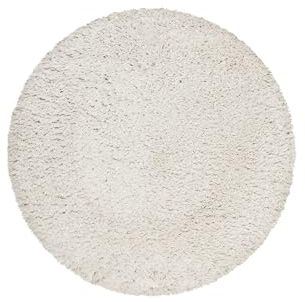 Wecon Home Kuschelig weicher Esprit Hochflor Teppich, bestens geeignet fürs Wohnzimmer, Schlafzimmer, Kinderzimmer und Flur Yogi (200 cm rund, Creme beige)