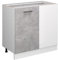 Vicco Eckunterschrank R-Line, Küchen Eckschrank, Beton/Weiß, 86 cm ohne Arbeitsplatte