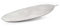 Vassoio centrotavola forma foglia multiuso cucina in legno mdf bianco shabby 59 * 21 * 4 cm ILC-841408