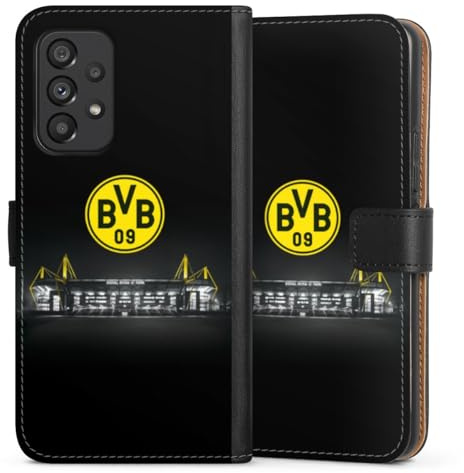 DeinDesign Klapphülle kompatibel mit Samsung Galaxy A53 5G Handyhülle aus Kunst Leder schwarz Flip Case BVB Stadion Borussia Dortmund