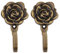 GROCKSTR 2 soportes de metal para cortinas de flores, ganchos de pared para decoración