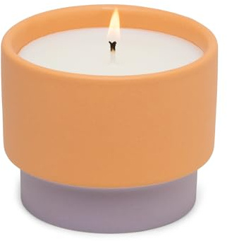 Paddywax Color Block Violett und Vanille-Keramik, 170 ml, Orange