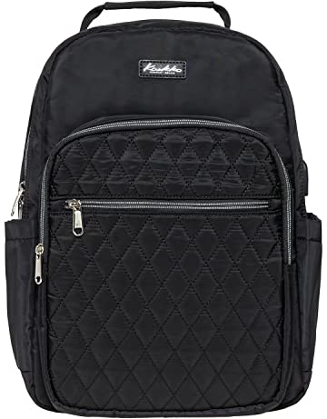 KAUKKO Handgepäck Rucksack mit LaptopFach 14 Zoll, Freizeit Rucksack, Wasserdichter Schultasche für Uni, Büro, Arbeit, 12L, Schwarz-KS27