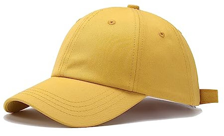 Quanhaigou Baseballkappe mit niedrigem Profil für Männer und Frauen, Baumwolle, klassisch, verstellbar, unkonstruiert, einfarbig, Fuchsrot, Einheitsgröße