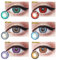 2pcs / 1pair Annual Halloween Kontaktlinsen Leuchtende Farbe Serie Cosplay Farbige Kontaktlinsen for Anime-Augen, 0.00 Dioptrien (ICE blau)
