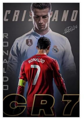 GeDiz Cristiano Ronaldo Poster auf Leinwand, Wandkunst, Dekor, Bild, Gemälde für Wohnzimmer, Schlafzimmer, Dekoration, ungerahmt, 30 x 45 cm