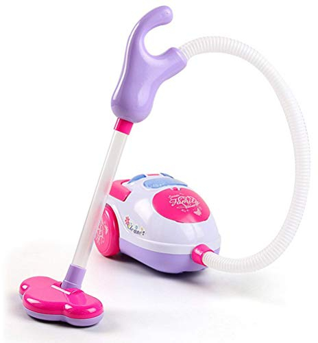 Srliya Mini Aspirateur électrique pour Enfants, Machine de Nettoyage et de Nettoyage à Lumière Musicale, Jouet Junior pour Enfants (Rose)
