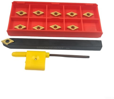 CNC-Drehmeißel-Bit-Werkzeughalter SDNCN0808K07 8 x 125 mm Drehmaschine Drehwerkzeughalter + DCMT070204 DCMT21.51 Hartmetalleinsatz