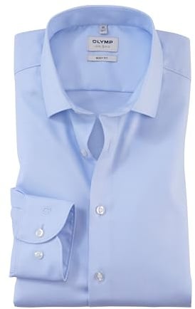 OLYMP Herren Oberhemd Langarm Level Five,Twill,Body fit,New York Kent-2,ozon 12,44