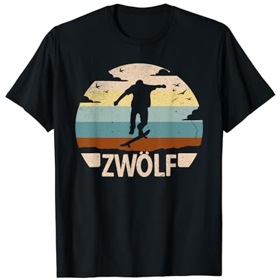 12. Geburtstag Skater Skaterpark 12 Jahre Jungs Skateboard T-Shirt