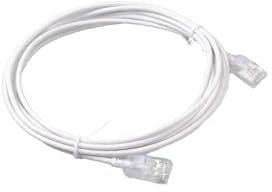 Elfcam® -Slim Cavo Ethernet Cat 6 Sottile da 1m, Cavo di Rete WAN LAN Cat6 32AWG, Bianco Ultra Sottile (1 Metro)