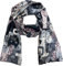 J26 XL Herbst Katze oder Hund Motiv Dog Winter Schal Wolle Stola Tuch Cat Tier Übergangsschal Glitzer hochwertig Blumen (CatB Grau)