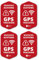 iSecur 4er GPS Tracking Aufkleber Set I 3 x 5 cm I Warning GPS-Gesichert I außenklebend wetterfest I rot I hin834
