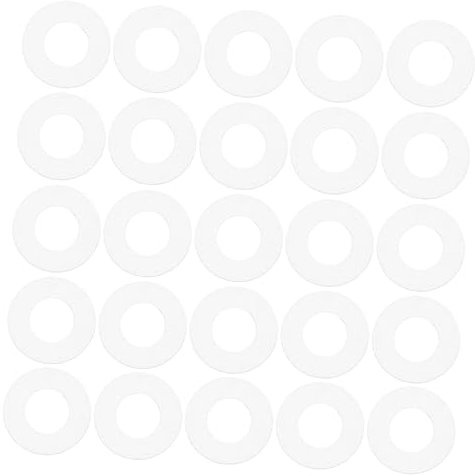 SOLUSTRE 100stücke Pvc Kunststoff Unterlegscheiben Hochtemperaturbeständig Transparente Dichtungsringe Für Dusche Flache Abstandshalter Isolierende Gasket Für Verschiedene Anwendungen