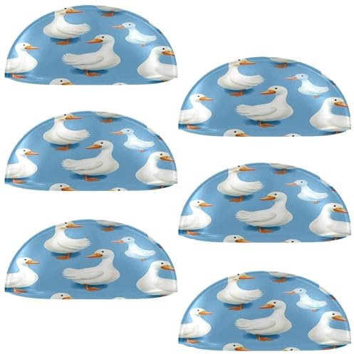 Lot de 6 poignées de tiroir en forme de coquille d'oie blanche, poignées et boutons de porte de placard de cuisine, poignées et boutons de porte avec vis