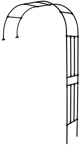 Arche de rose en métal pour plantes grimpantes - Résistante aux intempéries - Demi-arche - Pergola avec treillis de support pour décoration de jardin