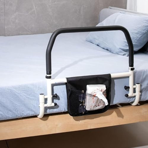 SEVEWAGE Stützstange fürs Bett, Sicherheitsbetten für ältere Erwachsene, Mobilitätshilfe, Seitenhaltegriff fürs Bett mit Aufbewahrungstasche und Befestigungsgurt
