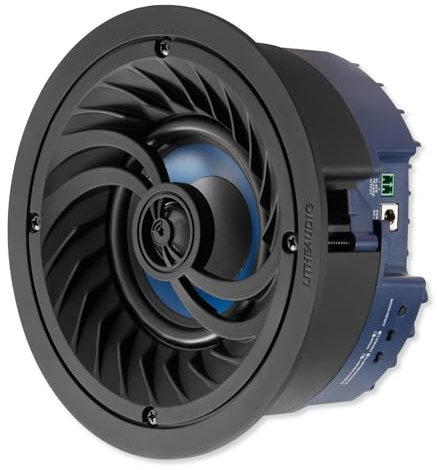 Lithe Audio All-In-One 4” Compact Bluetooth Speaker (03250), 25W RMS Class D Amplifier Built-In, IP44 Rated, Voice Control, Perfect for Small Bathrooms, Bedrooms, Hotel Rooms