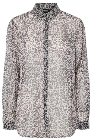 PIECES Damen Pcjamaca Ls Shirt WVN Bc