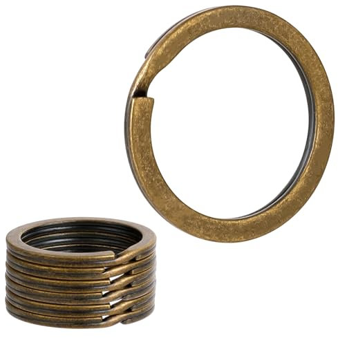 20 Stück Schlüsselring, 20mm Bronze Spaltringe Schlüsselring Metall Flache Schlüsselanhänger Ring Schlüssel Zubehör für Home Auto Office Schlüssel Befestigung, Arts und Crafts DIY Zubehör