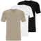 BOSS Herren Classic T-Shirts Kurzarm Shirts Pure Cotton Crew-Neck 3er Pack, Farbe:Mehrfarbig, Artikel:-965 Black/White/beige, Größe:S