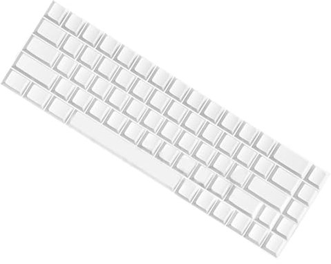ZBIianxer Keycap bianco soffiato a 68 tasti in altezza originale che non si intrappolano per tastiere minimaliste. Tastiera semplice