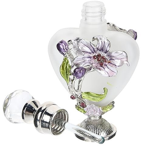 ULTECHNOVO Vintage Glass Perfume Bottle Refillable Scent Storage Travel Spray Bottle