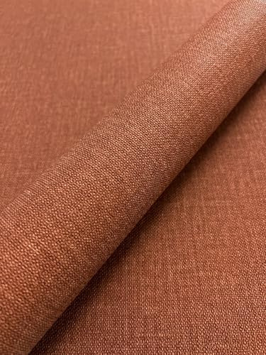 Newroom papier peint intissé marron uni terracotta boho salon | nuance brun rouille mate, texture lin naturelle, esprit méditerranéen, papier peint chambre, cuisine et couloir