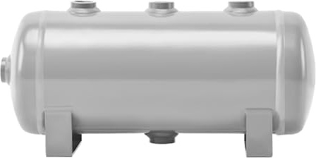Mini Horizontal Air Compressor Tank with Gauges, Check & Drain Valve, 180 Psi for Auto Repair & Industrial Use