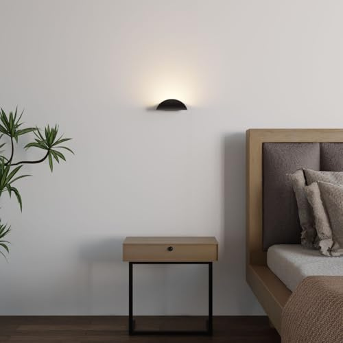 LUMIÈRE Design Wandleuchte 'Velu' LED warmweiß 2700 K nicht dimmbar IP54 Up Downlight Aluminium Wandlampe Innenleuchte Außenleuchte modern Flur Schlafzimmer Schwarz