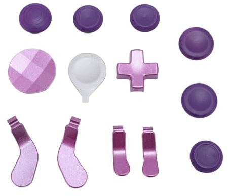 Jopwkuin Edelstahl-Joystick-Paddel-Set, Starke Magnetische Basen für -Controller, Serie 2, -Controller-Komponentenpaket für Pro-Level-Genauigkeit, Schwarz