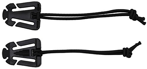 MFH Clip con cinta de goma Molle set de 2 uds. negro