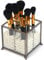 PuTwo Makeup Organizer Vintage 4 Sections Makeup Brushes Holder Make Up Storage with Free White Pearls