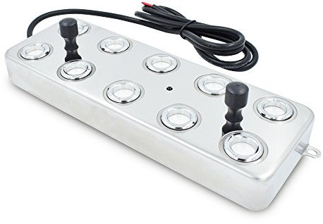 CGOLDENWALL Ultraschall Mist Maker Fogger Wasserbrunnen Teich Nebelmaschine Zerstäuber Luftbefeuchter Ultraschall Vernebler für frisches Gemüse 10 Kopf Luftbefeuchter + Transformator 5kg/h