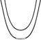 ChainsHouse Damen Halskette 2mm Lederband Lederkorde Schwarz Kette mit Verschluss Frauen Leder Lederband Halskette Verschluss Kette Herren Geflochtene Lederkette 51cm Lederhalsband Schmuck für Mutter