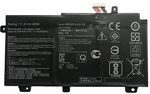 XITAIAN 11.4V 48Wh 4240mAh B31N1726 Replacement Laptop Battery for Asus B31N1726 0B200-02910000 FX504 FX505 FX80 FX86 TUF Gaming FX504