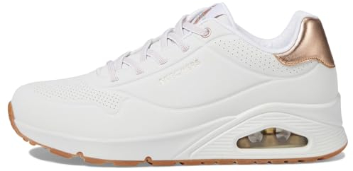 Skechers er Women's Street Uno-Stand on Air Sneaker, White Opulent Garden, 6.5 UK