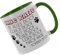 Ohne Katze ist alles doof - Kaffeetasse mit Motiv, Tasse mit Druck, auch individuell mit Spruch, Foto, Wunschtext, Wunschname (Grün)